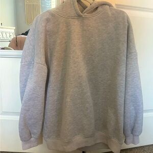oversized gray hoodie